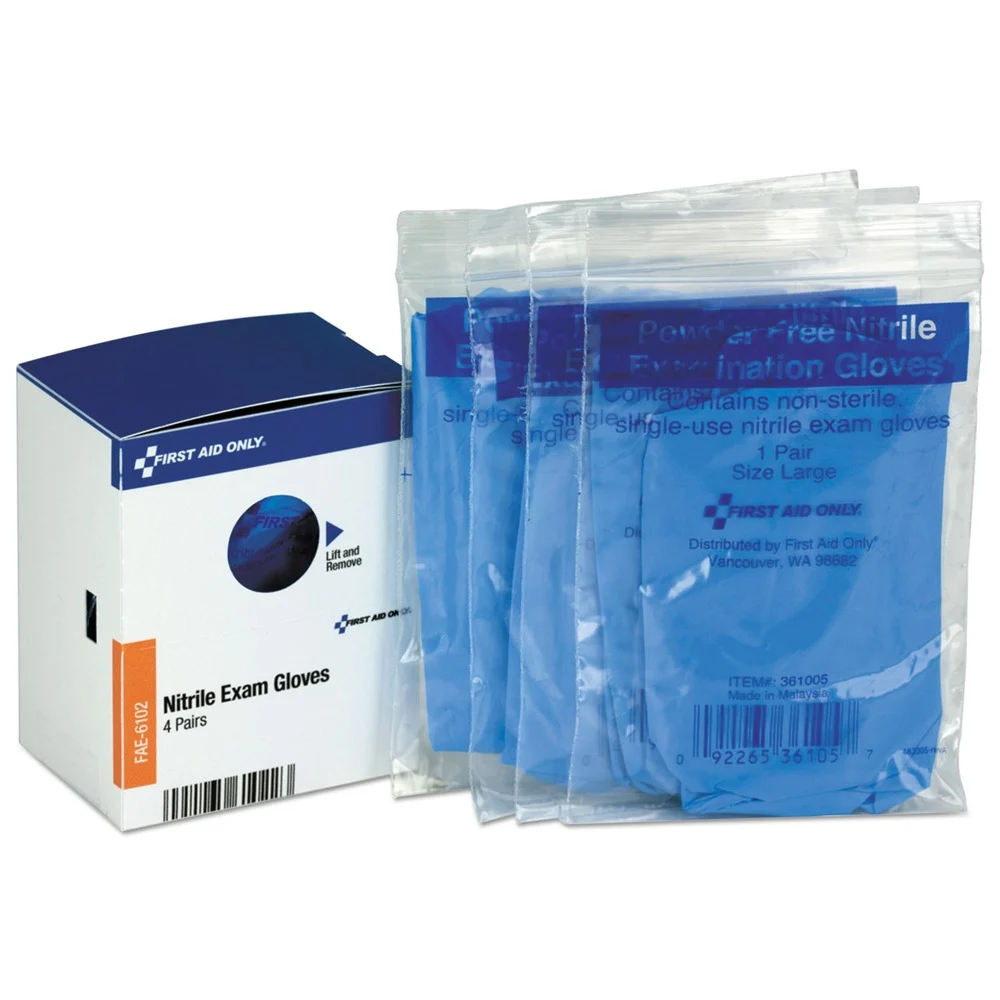 First Aid Only Nitrile Exam Gloves Refill (4/Box)