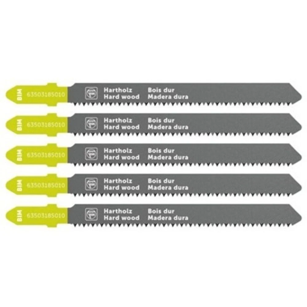 Fein (5/Pack) 3 in. 17 TPI Chrome-Vanadium T-Shank Jigsaw Blade - 63503185010