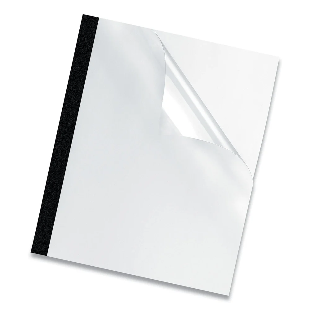 Fellowes Mfg Co. 5257001 Unpunched 11 in. x 8.5 in. Thermal Binding System Presentation Covers - Clear (10/Pack)