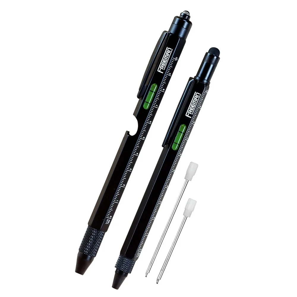 Freeman 2-Piece Multi-Tool Pen Set with Ink Refills and (3) Alkaline Batteries