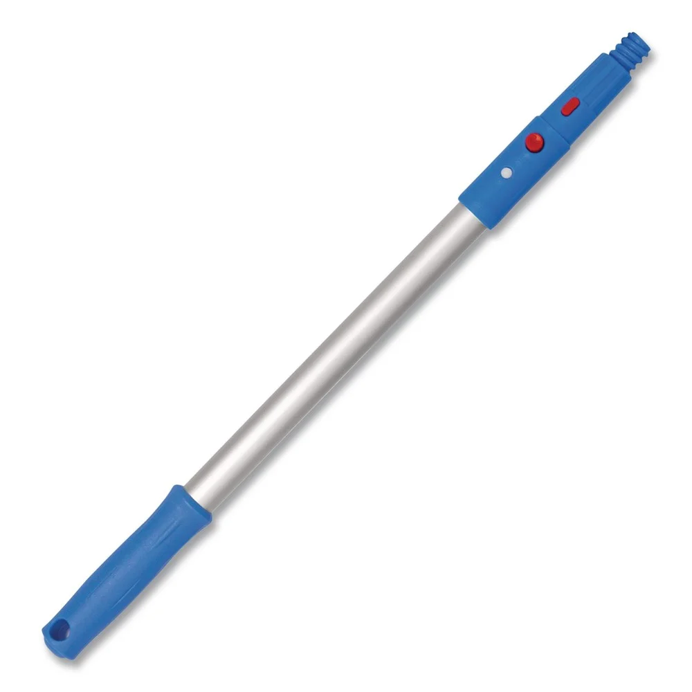 Gritt Commercial 20 in. Aluminum Extension Pole with Click/Lock Adapter Cone - Blue/Silver