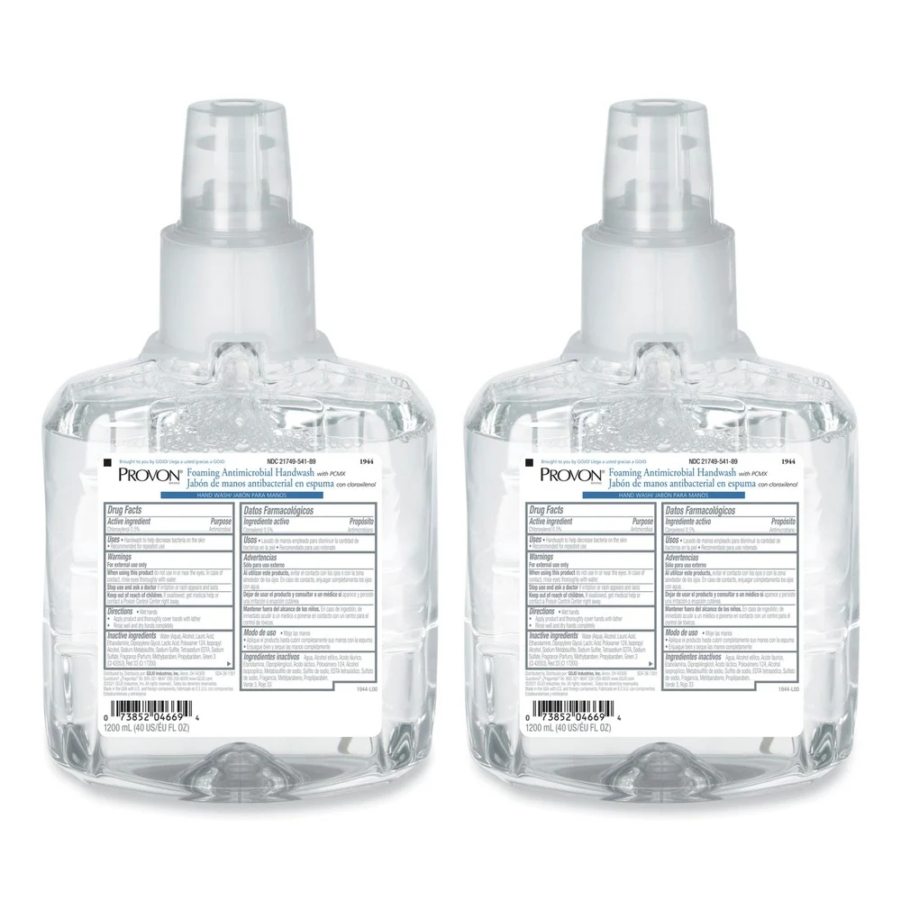 PROVON 1941-02 1200 mL Clear and Mild Foam Hand Wash Refill - Unscented (2/Carton)