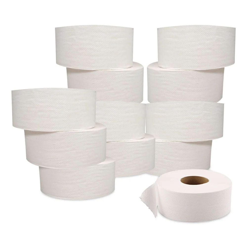 GEN 3.3 in. x 500 ft. 2-Ply Septic Safe JRT Jumbo Bath Tissue - White (12/Carton)