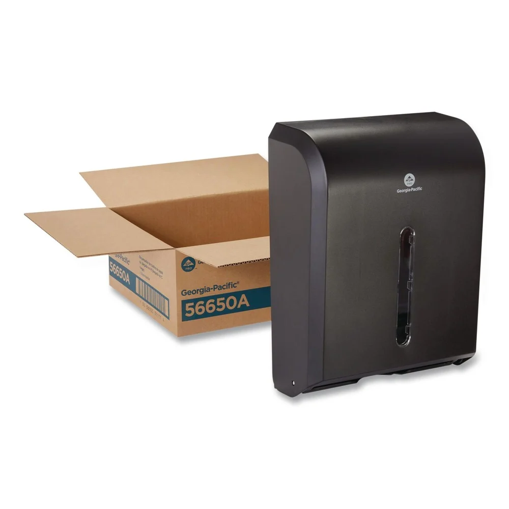 Georgia Pacific Professional 12.3 in. x 6 in. x 15.5 in. Dispenser for Combi-fold C-Fold/Multifold/BigFold Towels - Black (1/Carton)