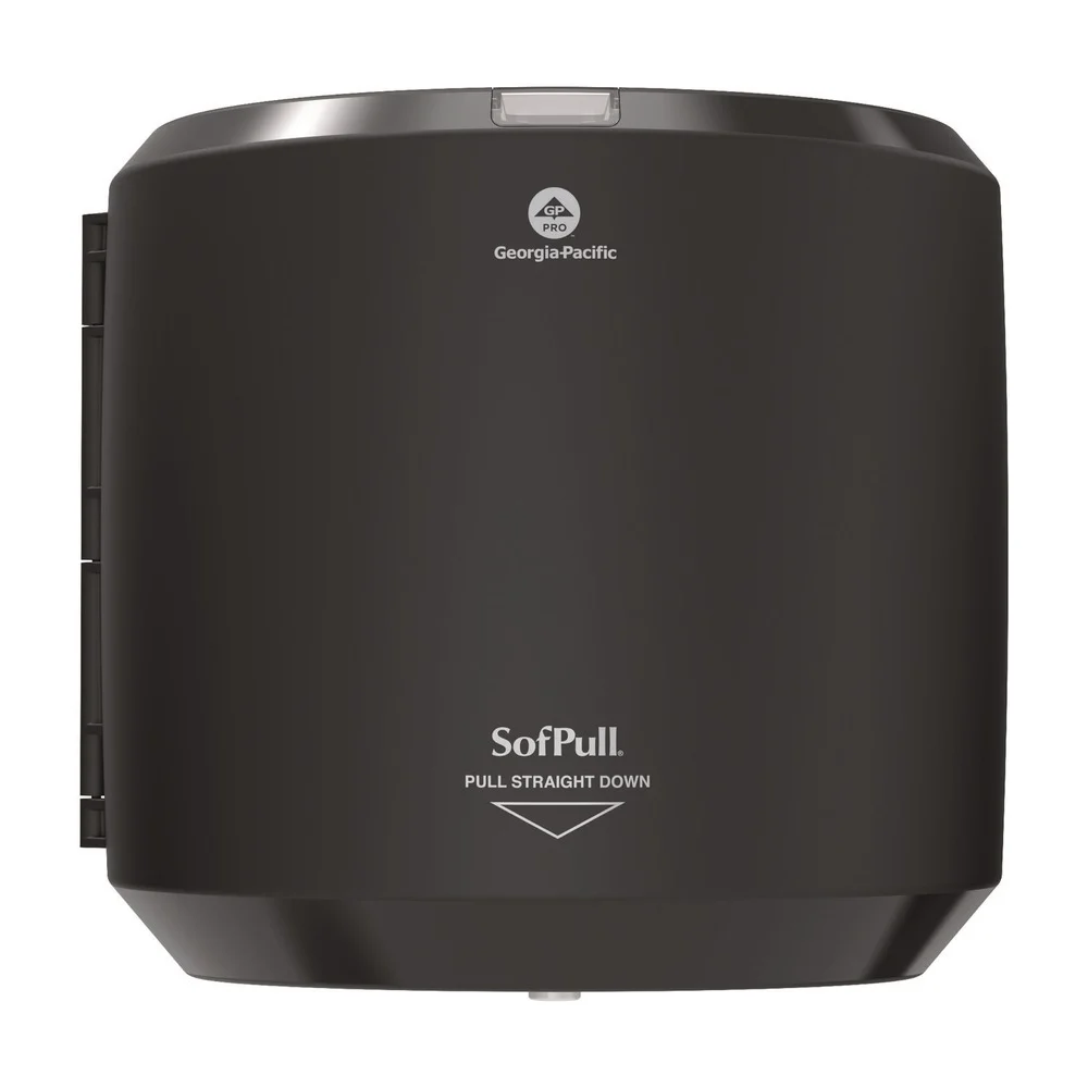 Georgia Pacific Professional 58201B SofPull 10.13 in. x 10.58 in. x 11.33 in. CenterPull Hand Towel Dispenser - Black