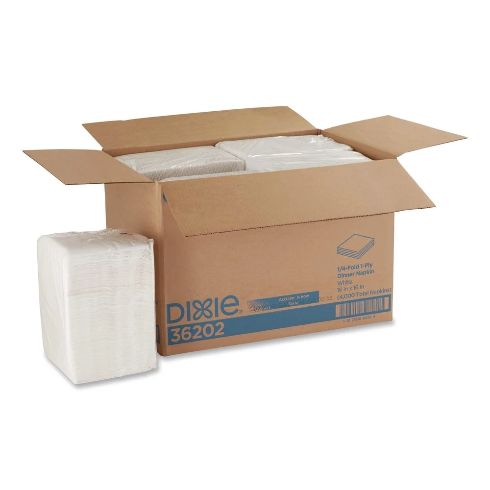 Georgia Pacific Professional 16 in. x 16 in. 1-Ply 1/4 Fold Acclaim Paper Dinner Napkins - White (8 Packs/Carton)