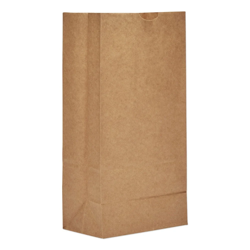 Ross & Wallace Paper Products 130308500SP 6 in. x 3.88 in. x 12.5 in. #8 Heavy-Duty Grocery Paper Bags - Kraft (500/Bundle)