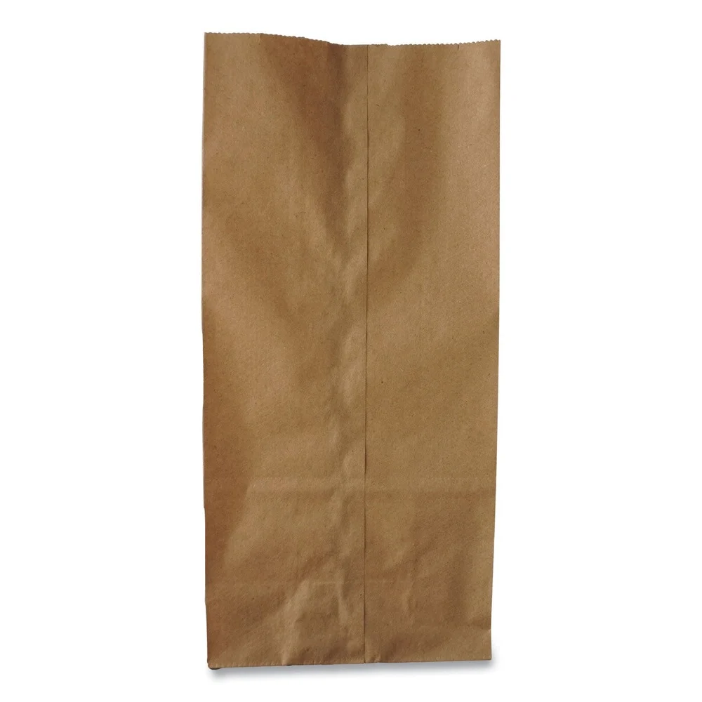 Ross & Wallace Paper Products 100306500PK/BL 5.88 in. x 3.63 in. x 11 in. #6 Size Grocery Paper Bags - Kraft (500/Bundle)