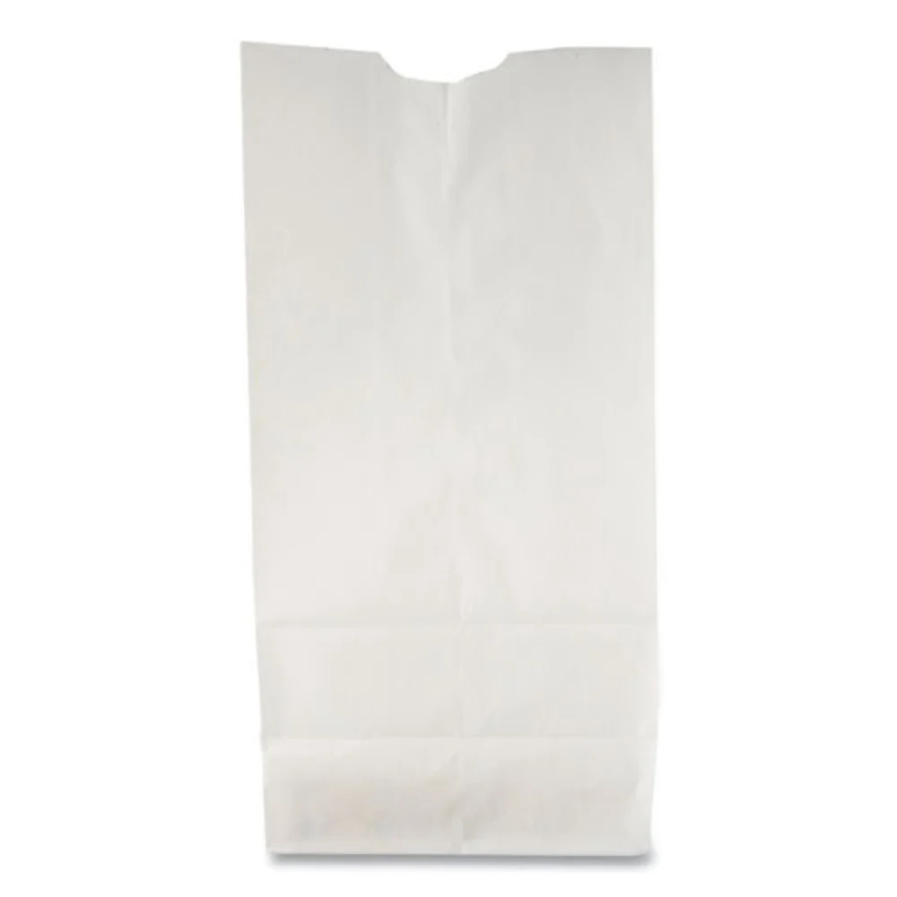 Ross & Wallace Paper Products 120306500PK/BL 5.88 in. x 3.63 in. x 11 in. #6 Size Grocery Paper Bags - White (500/Bundle)