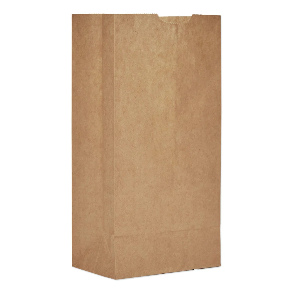 Ross & Wallace Paper Products 130304500PK/BL 5 in. x 3.13 in. x 9.88 in. #4 Size Extra-Heavy-Duty Grocery Paper Bags - Kraft (500/Bundle)