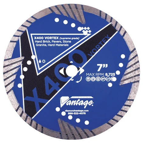 Diamond Vantage 6 x .095 x 7/8-5/8 Hard Material, Supreme Grade, Vortex Blade