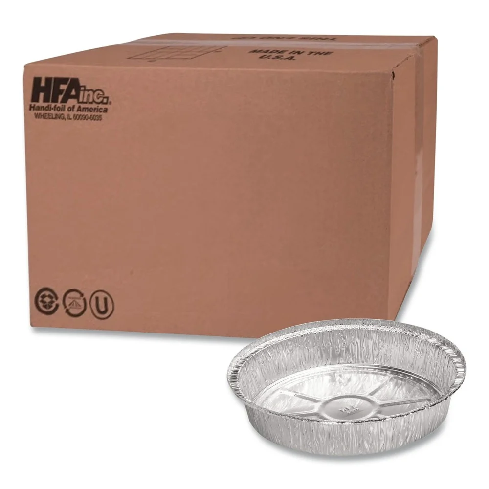Handi-Foil HFA 204600 9 in. x 1.66 in. 48 oz. Aluminum Container - Silver (500/Carton)