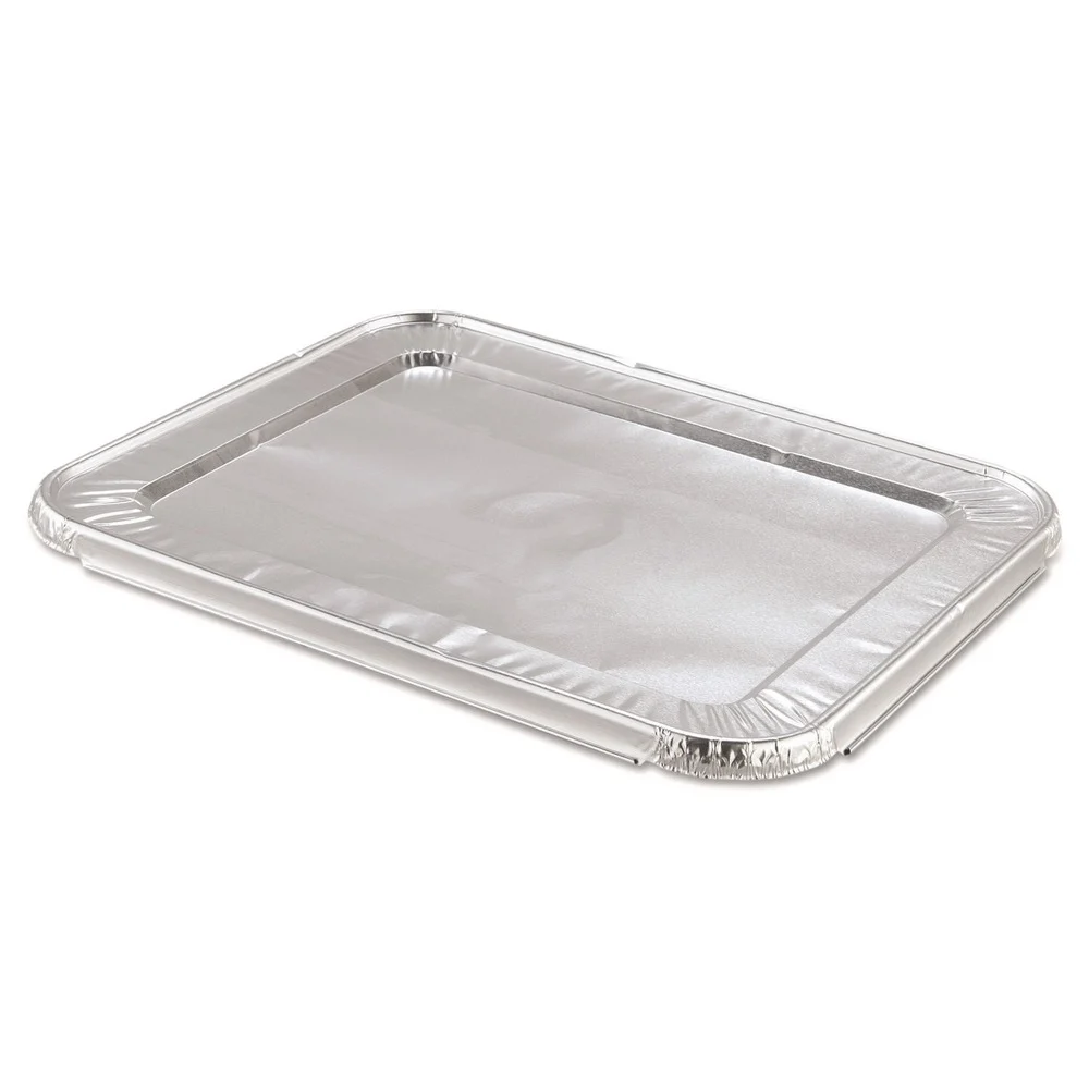 Handi-Foil 12.81 in. x 10.44 in. 25 Gauge Steam Pan Foil Lids Fits Half-Size Pan (100/Carton)