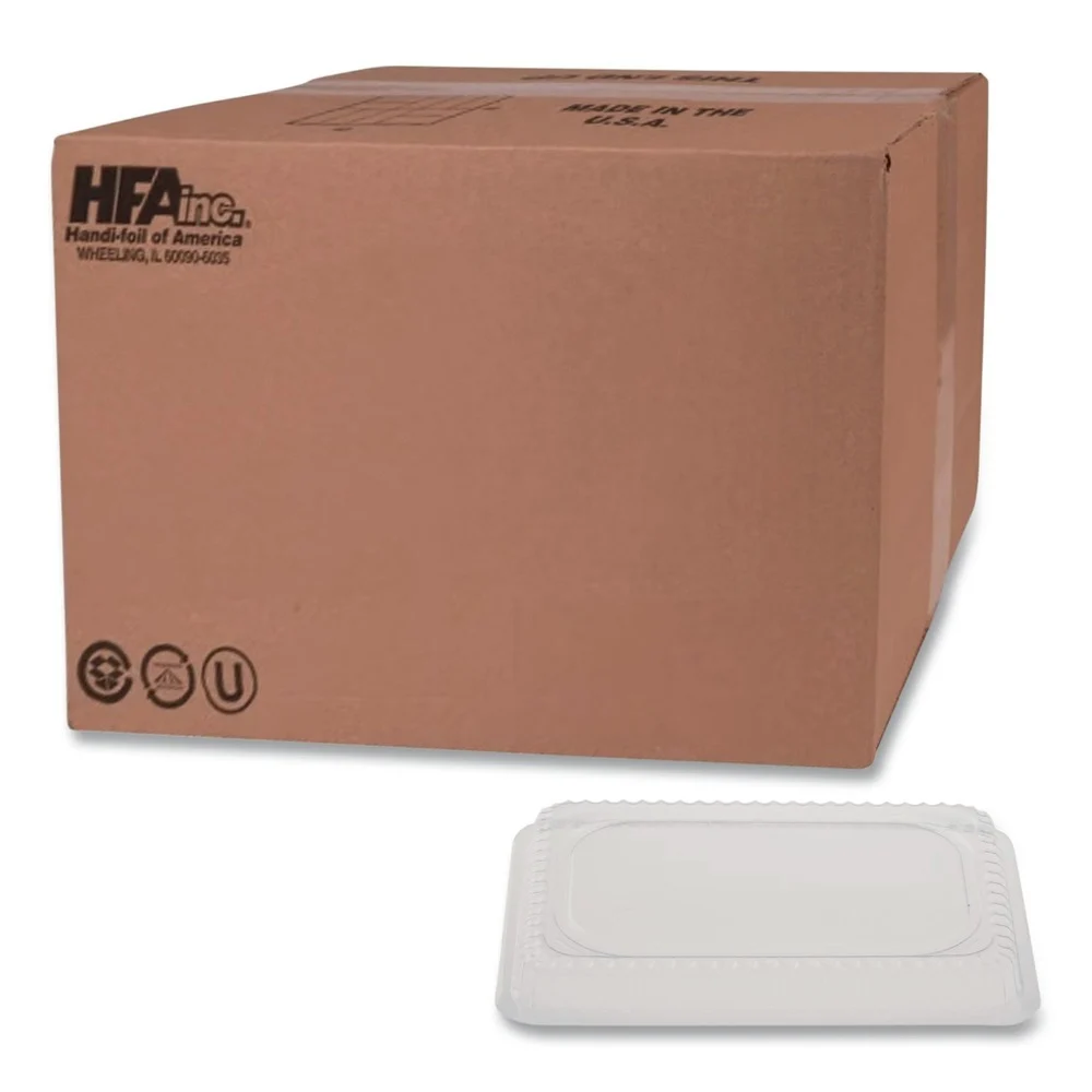 Handi-Foil HFA 2060DL Plastic Dome Lid for 1-lb. Oblong Pan 2060 - Clear (500/Carton)
