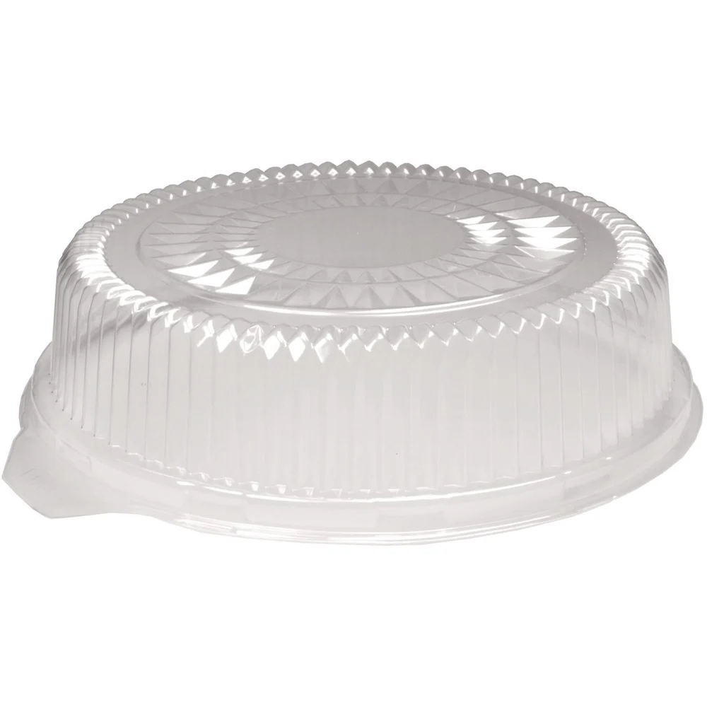 Handi-Foil 4012DL 12 in. Diameter Embossed Plastic Dome Lids Fits 4012/4013 - Clear (25/Carton)