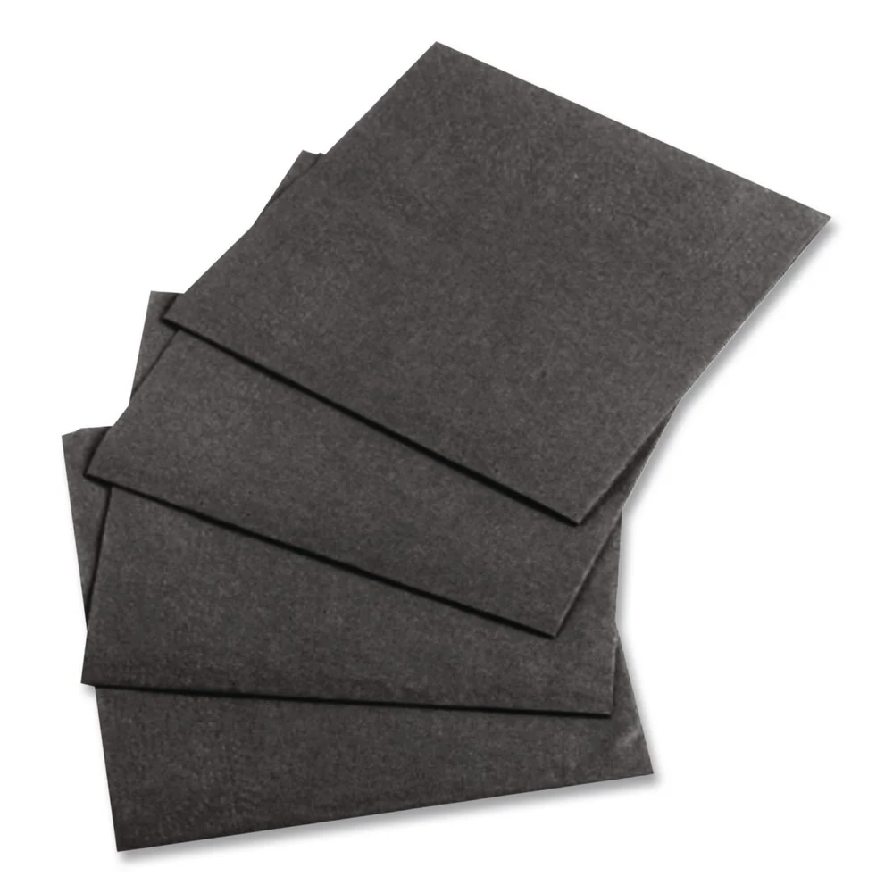 Hoffmaster 10 in. x 10 in. 1-Ply Beverage Napkins - Black (1000/Carton)