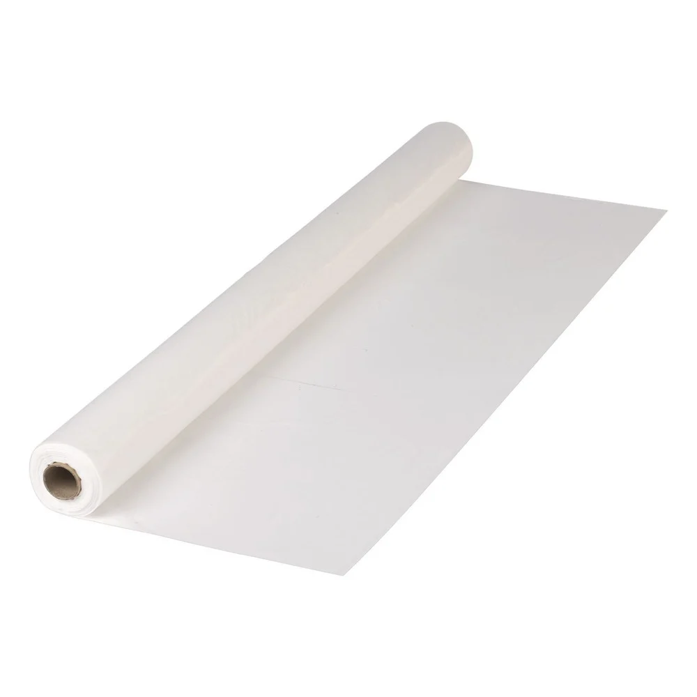 Hoffmaster 40 in. x 300 ft. Plastic Roll Tablecover - White (1/Carton)