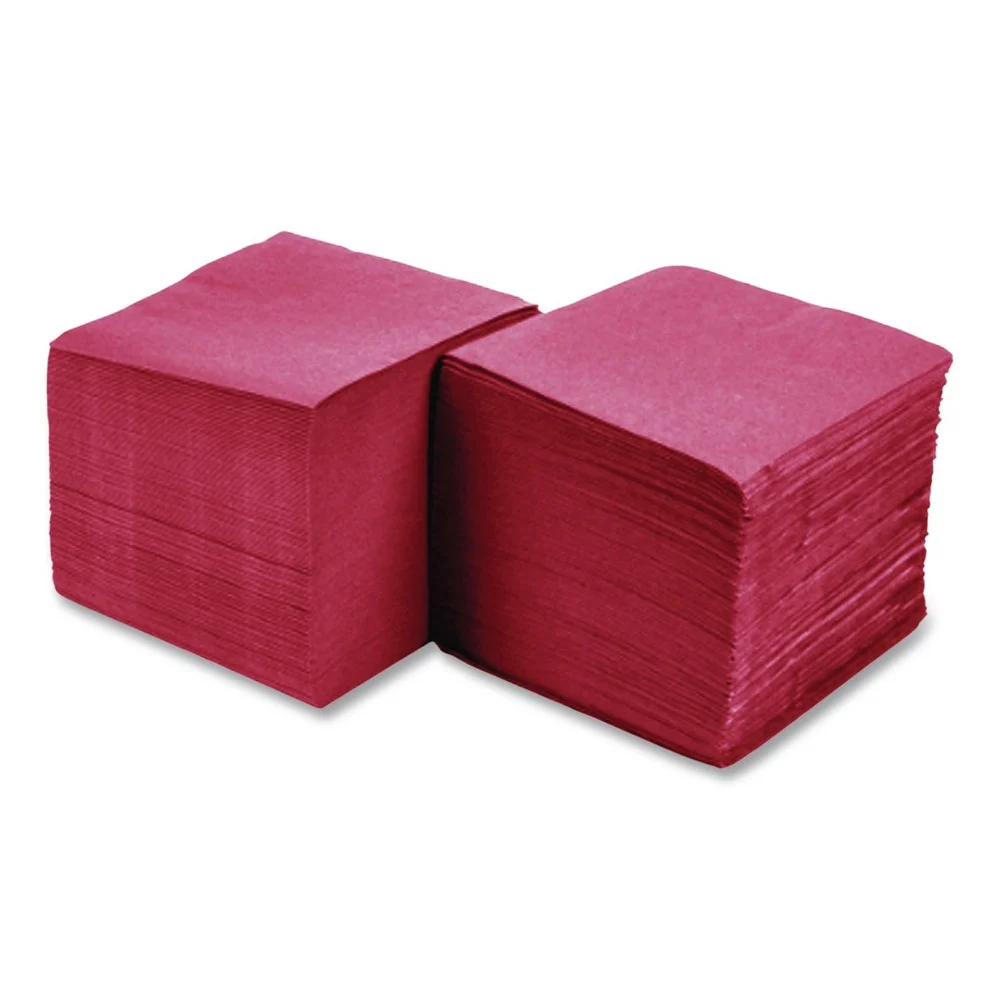 Hoffmaster 9-1/2 in. x 9-1/2 in. 2-Ply Beverage Napkins - Red (1000/Carton)