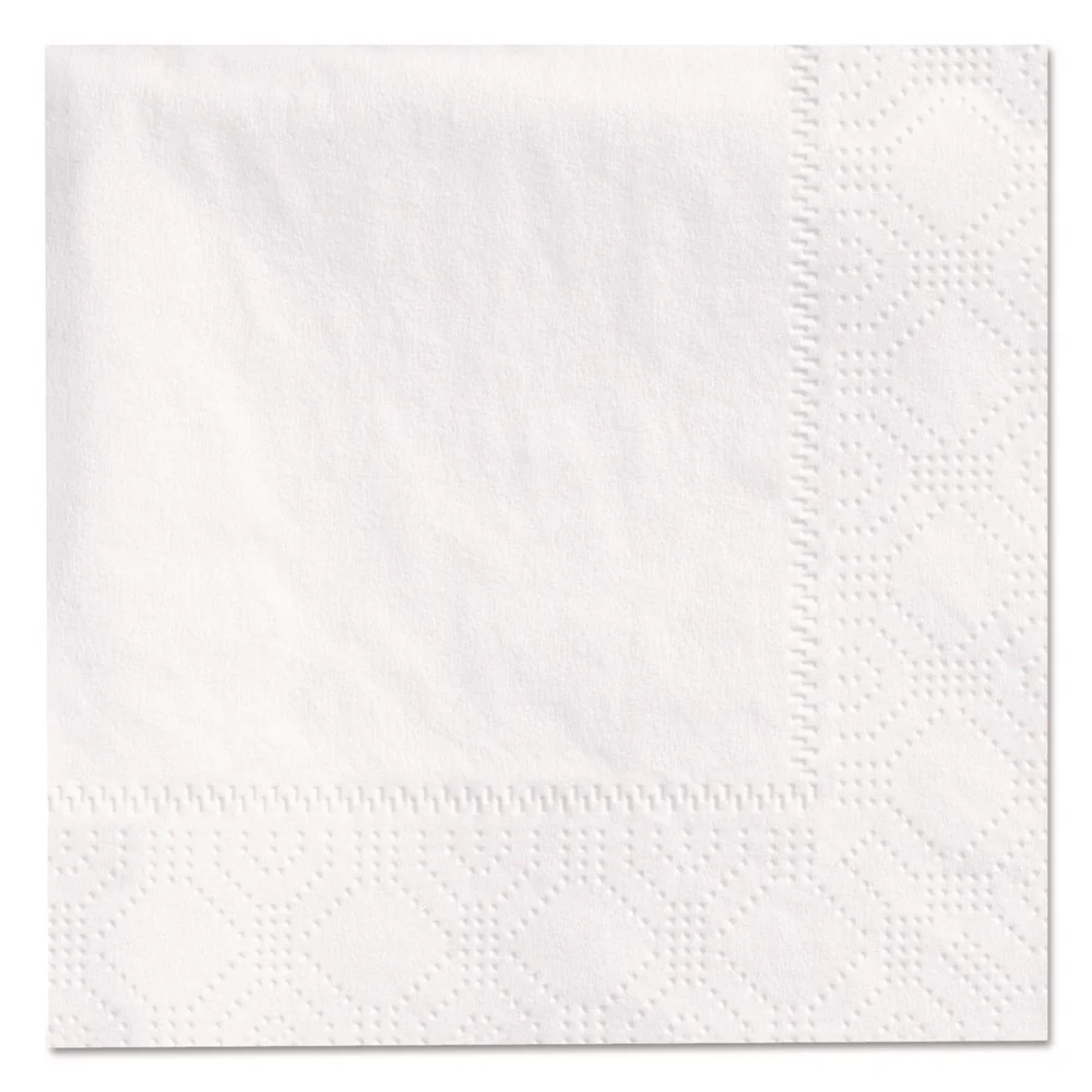 Hoffmaster 9.5 in. x 9.5 in. 2-Ply Embossed Beverage Napkins - White (12/Carton)