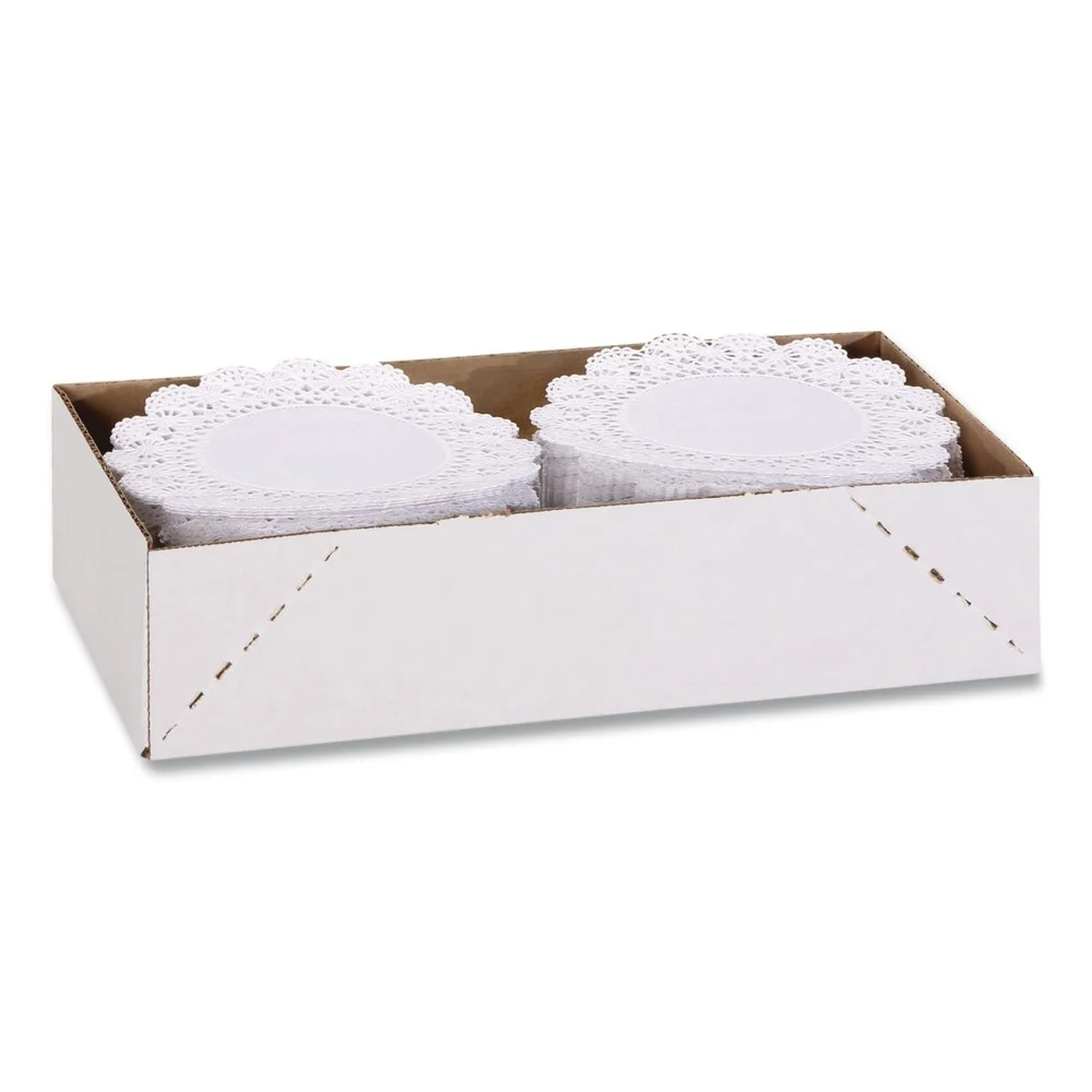Hoffmaster 500239 12 in. Round Cambridge Lace Doilies - White (1,000/Carton)