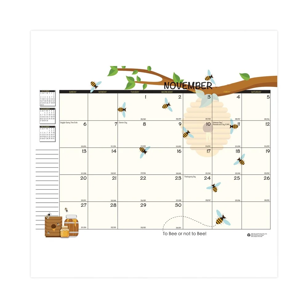 House of Doolittle 10 in. x 7 in. 12-Month (Aug 2025-Jul 2026) Recycled Academic Honeycomb Planner - Multicolor Cover