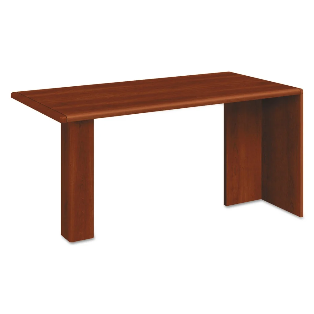 HON 10700 Series 60 in. x 30 in. x 29.5 in. Peninsula with End Panel Wood Support Column - Cognac