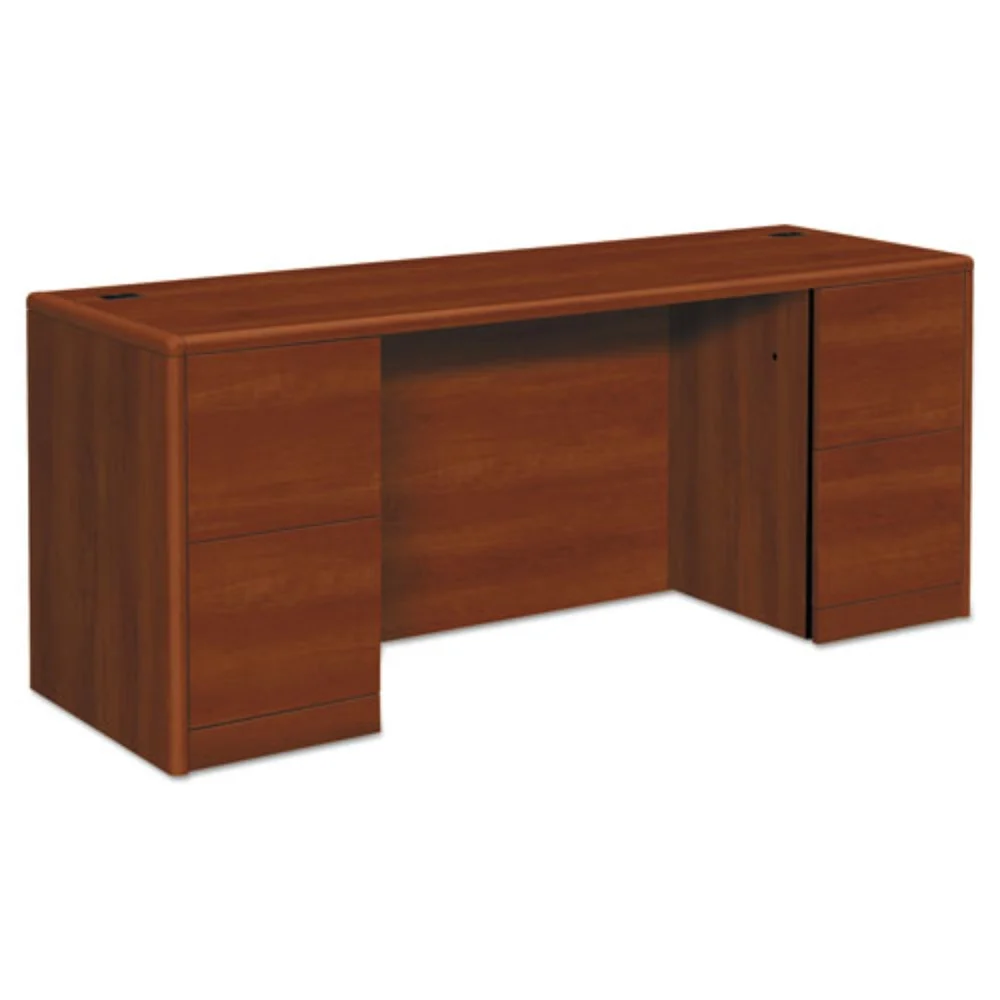 HON 10700 Series 72 in. x 24 in. x 29.5 in. Full Height Pedestals Kneespace Credenza - Cognac