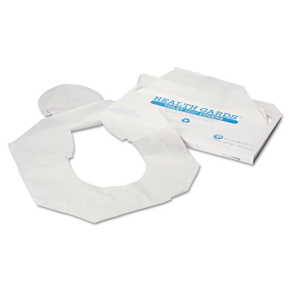 HOSPECO 14.25 in. x 16.5 in. Health Gards Half-Fold Toilet Seat Covers - White (1000/Carton)