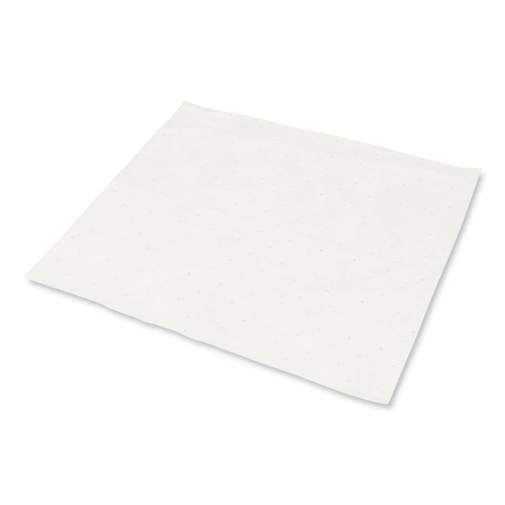 HOSPECO 15 in. x 18 in. 0.14-Gallon TASKBrand Industrial Oil Only Sorbent Pad - White (200/CT)