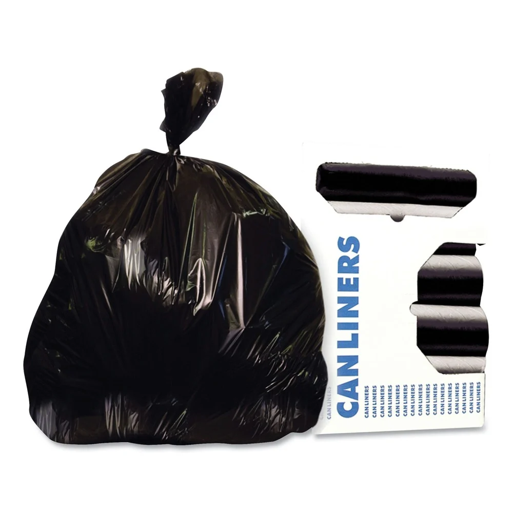 Heritage H4823HK Linear Low Density 10 Gallon 24 in. x 23 in. Can Liners - Black (500-Piece/Carton)