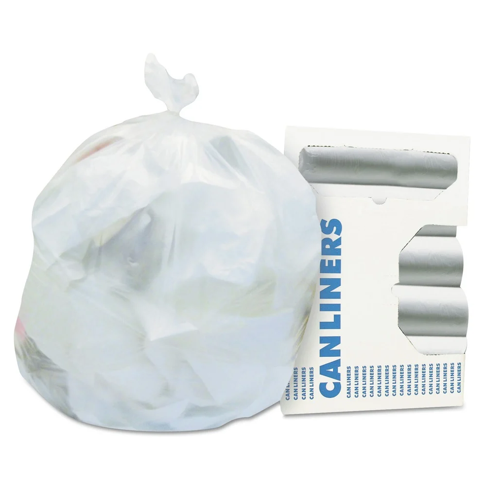 Heritage 43 in. x 47 in. 56 gal. 1.1 mil Linear Low-Density Can Liners - Clear (100/Carton)