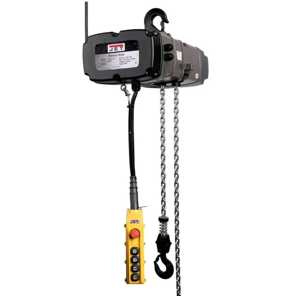 JET JT9-144004 460V 11 Amp TS Series 2 Speed 1 Ton 10 ft. Lift 3-Phase Electric Chain Hoist