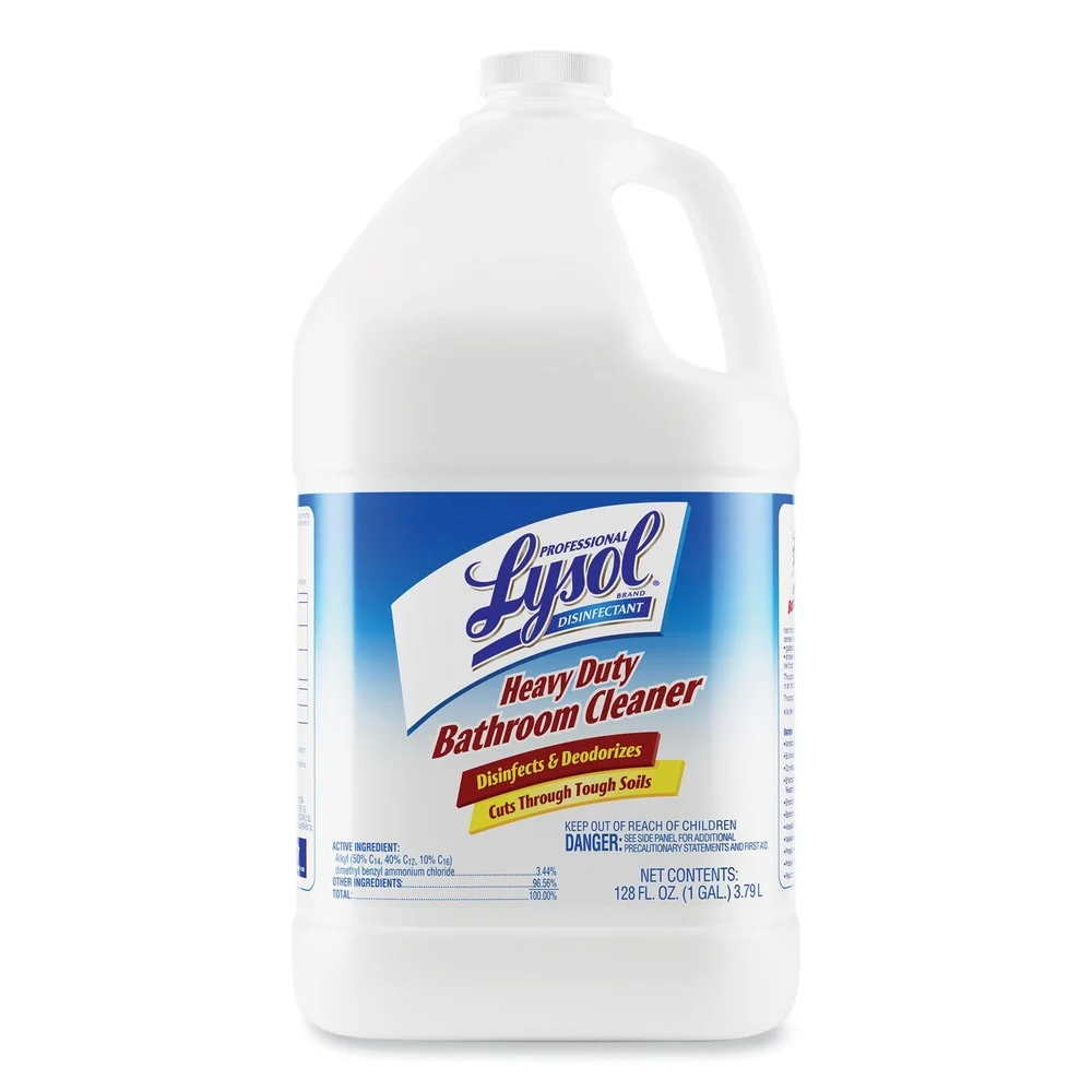 Professional LYSOL Brand 1 Gallon Bottle Disinfectant Heavy-Duty Bathroom Cleaner Concentrate - Fresh Lime