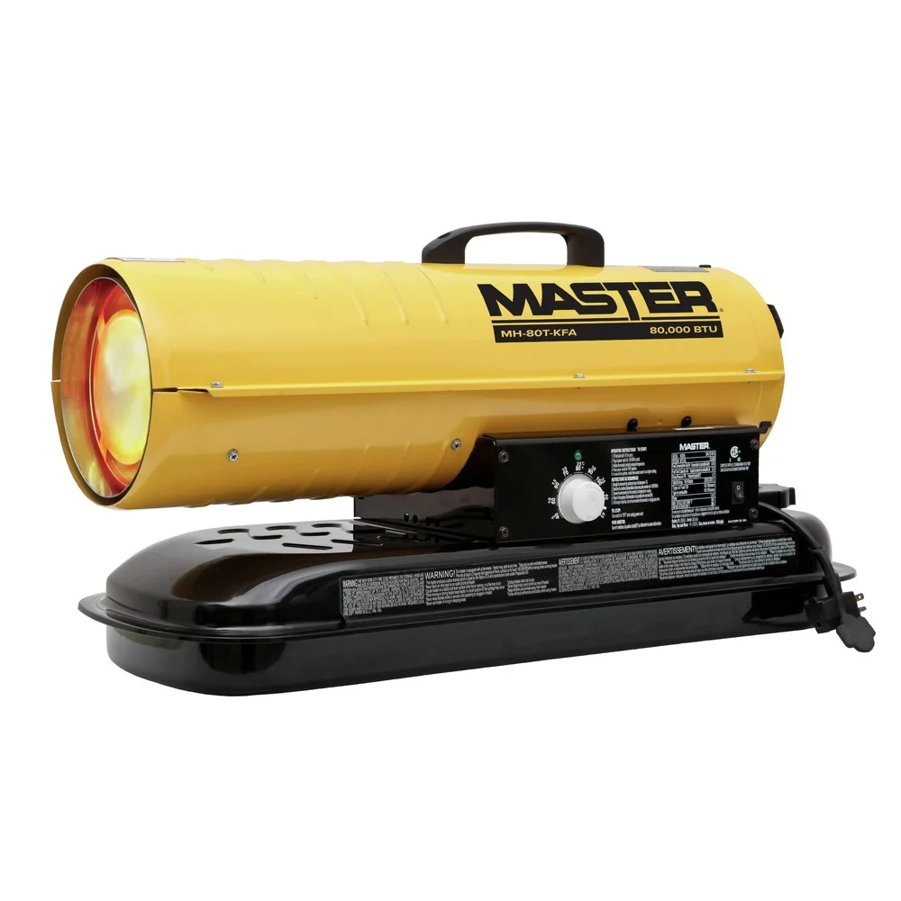 Master 80000 BTU Kerosene/Diesel Cordless and Corded Portable Forced Air Heater with Thermostat (Tool Only) - MH-80TBOA-KFA