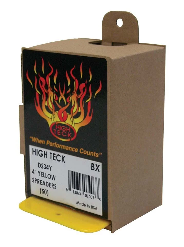 High Teck? DS34Y Spreader, 4 in W, Plastic, Yellow, Tapered Edge