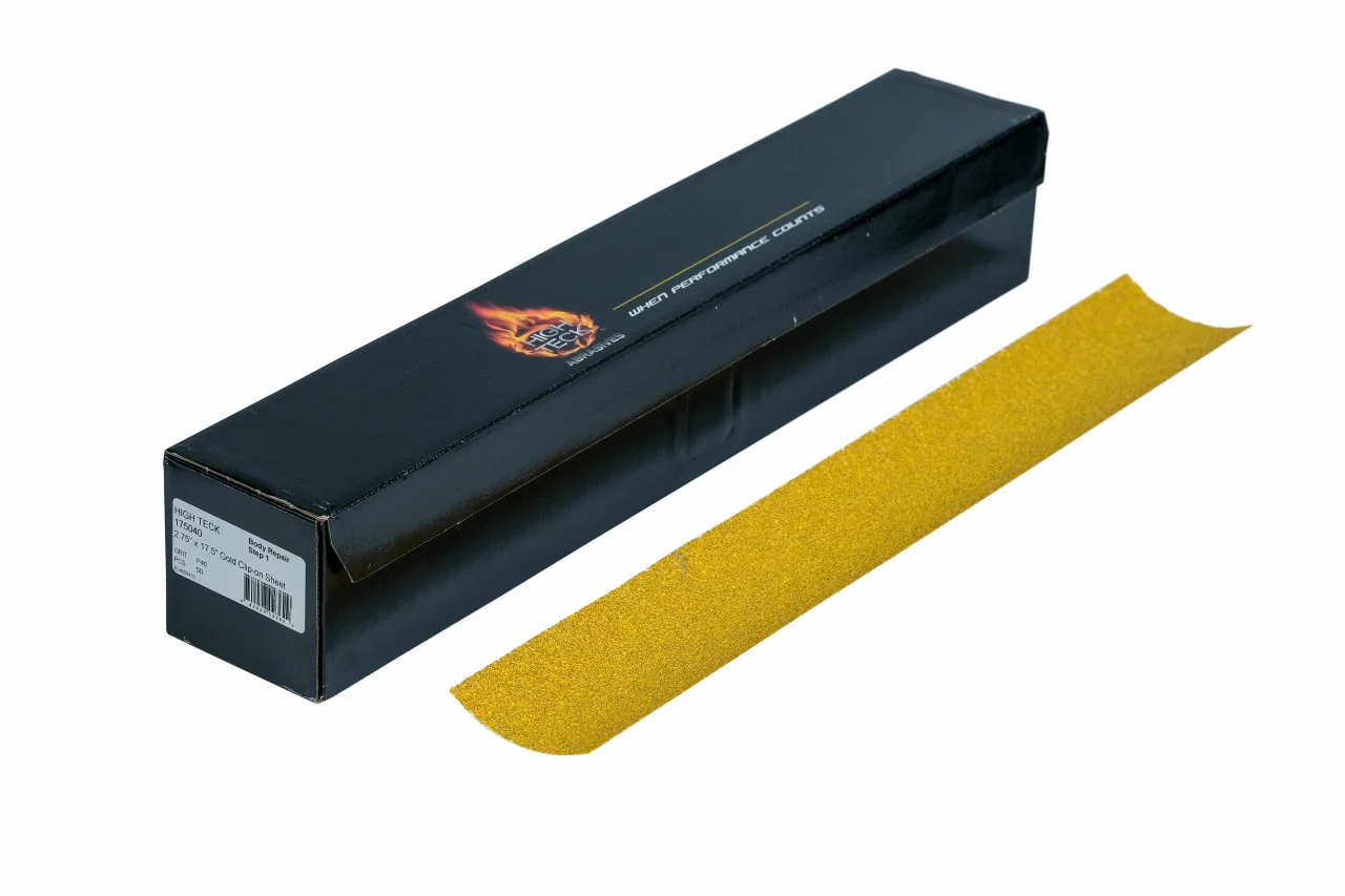 2.75" x 17.5" Gold Clip-On 40 File Board Paper