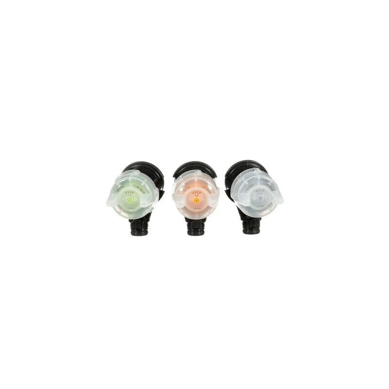 3M™ 26830 Atomizing Head Refill Variety Kit, 1.1/1.4/1.8 mm, Clear/Orange/Yellow, For 3M™ HVLP Spray Gun