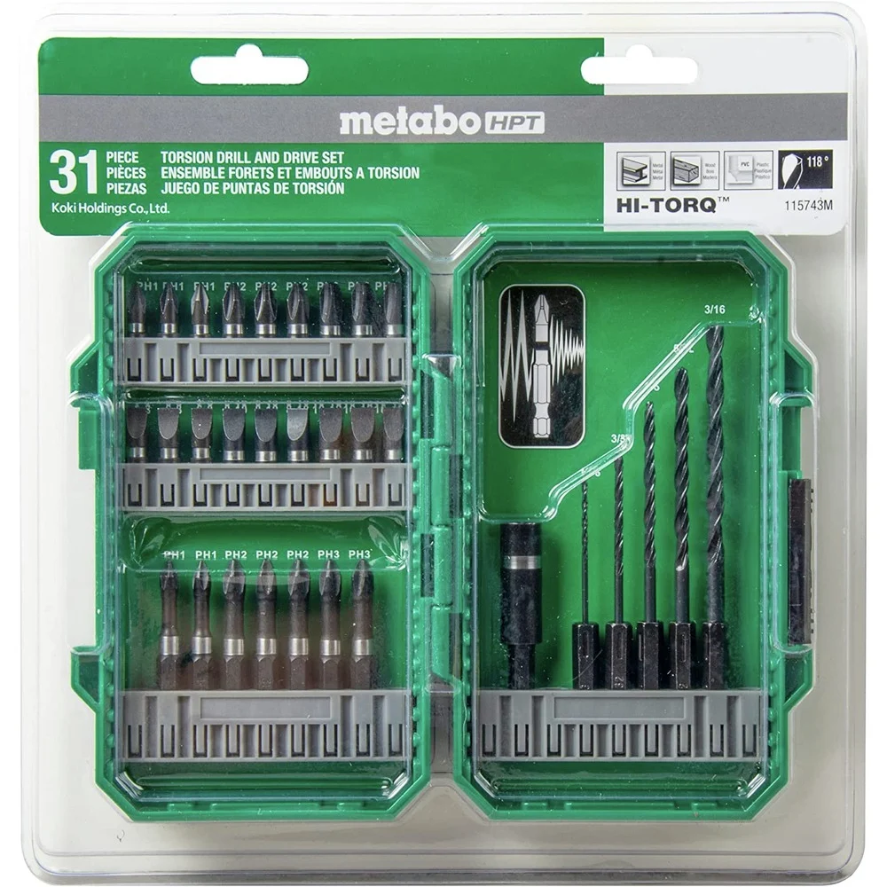 Metabo HPT 31-Piece Drill and Drive Bits Set