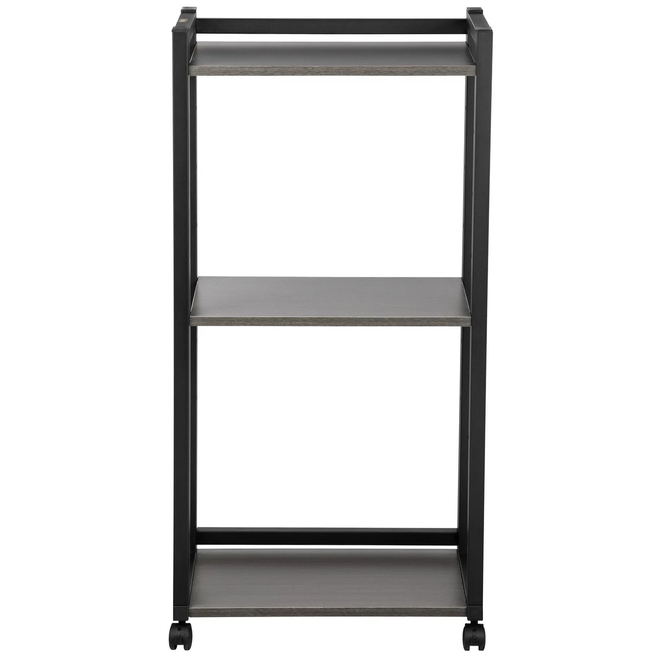 Printer Stand, 3-Tier Rolling Printer Cart, Adjustable Storage Shelf Rack on Lockable Wheels, 19.69x 13.78x 42 inch Printer Table for Home Office Small Spaces Organization, Black