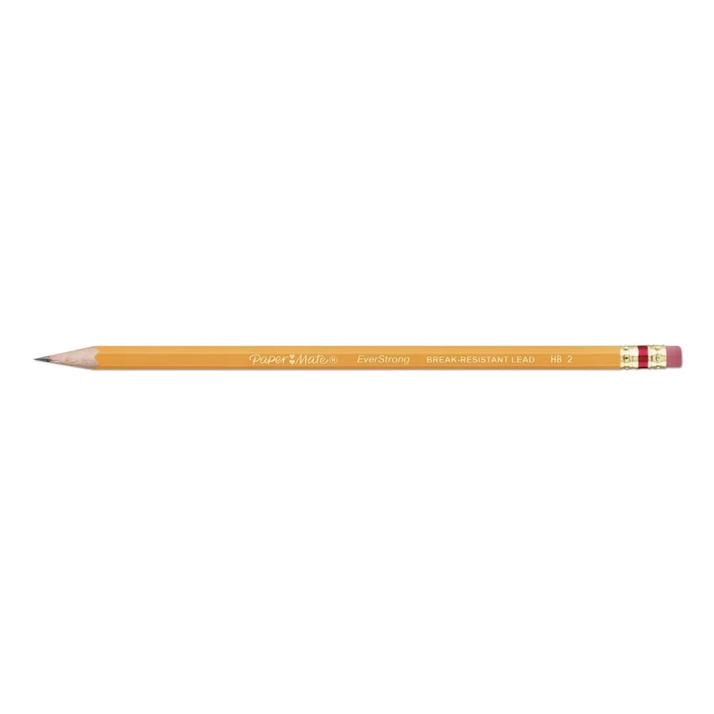 Paper Mate EverStrong No. 2 Pencils - Black Lead/Yellow Barrel (24/Pack)