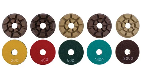 Diamond Vantage 3" Resin Pizza Polishing Pad, Dry, Tan Backing, 100 Grit