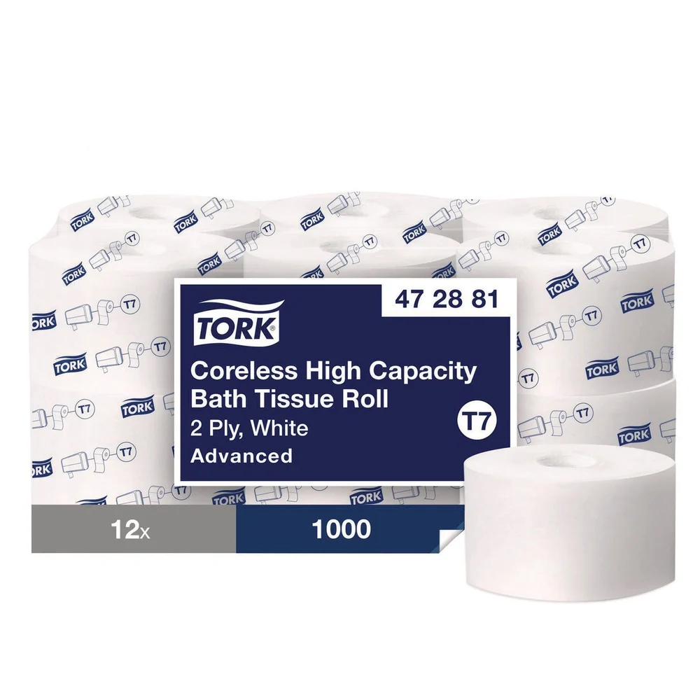 Tork 2-Ply Advanced Coreless High Capacity Bath Tissue - White (12 Rolls/Carton)