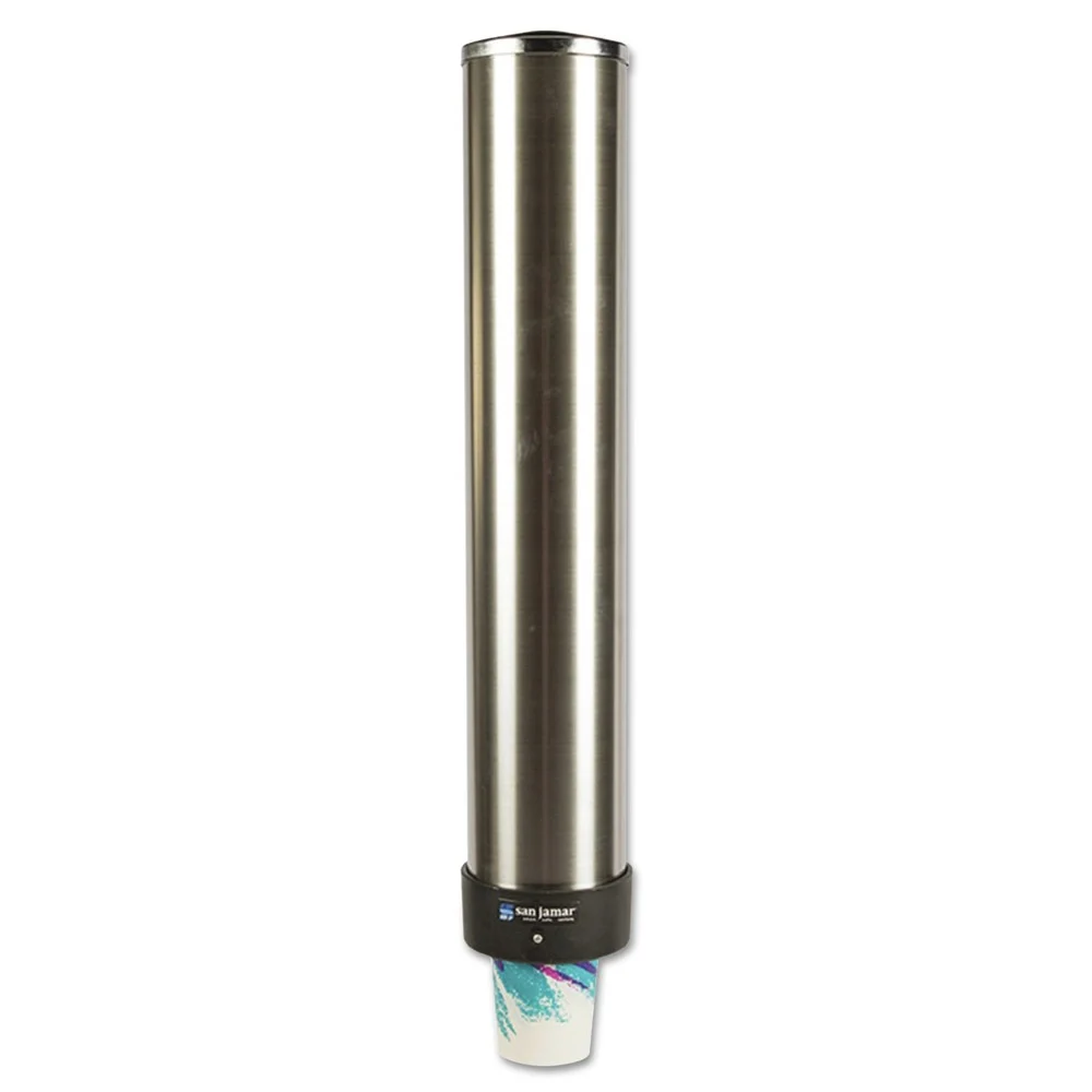 San Jamar 12 oz. to 24 oz. Water Cup Dispenser with Removable Cap - Large