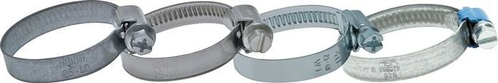 16 - 25 mm Hose Clamp with a Galvanised Steel 9 mm band - Ideal [10 Pieces]