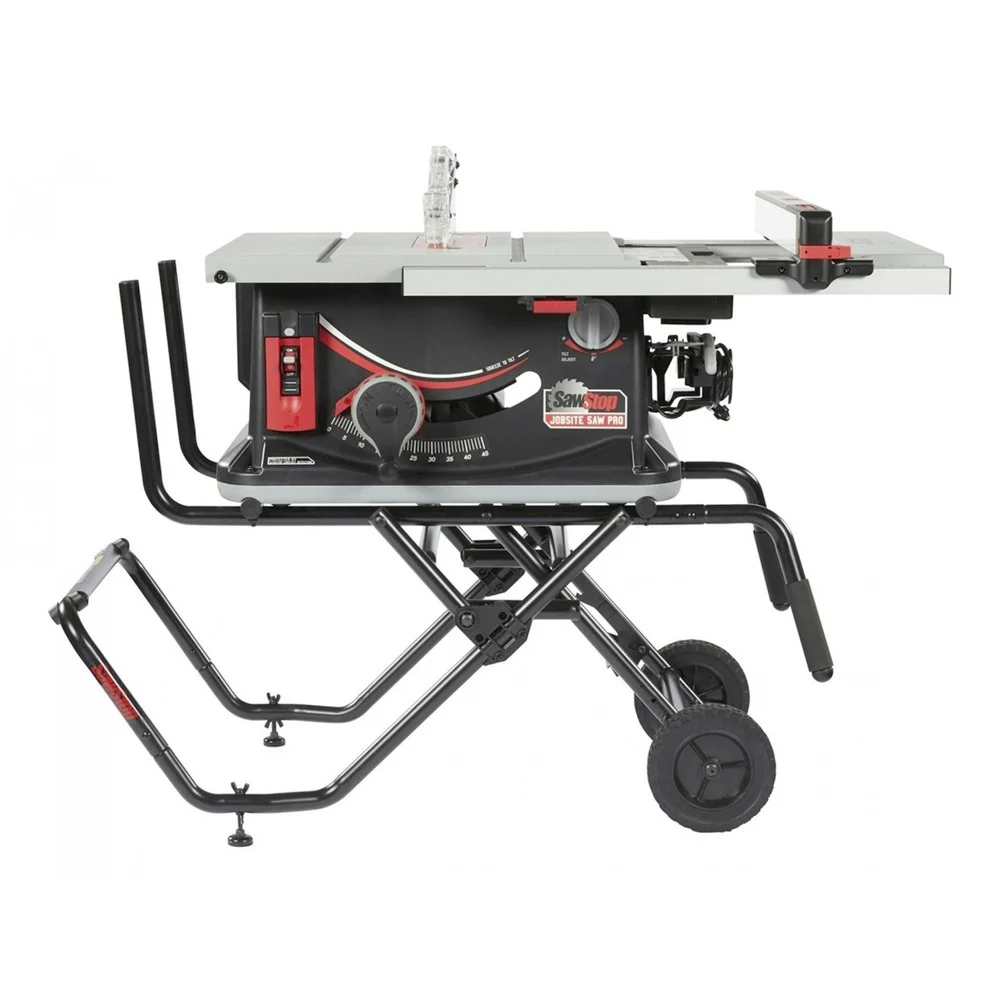 SawStop 120V 60 Hz 15 Amp Jobsite Saw PRO with Mobile Cart Assembly - JSS-120A60-SI