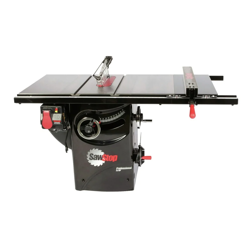 SawStop 220V Single Phase 3 HP 13 Amp 10 in. Professional Cabinet Saw with 30 in. Premium Fence System - PCS31230-PFA30