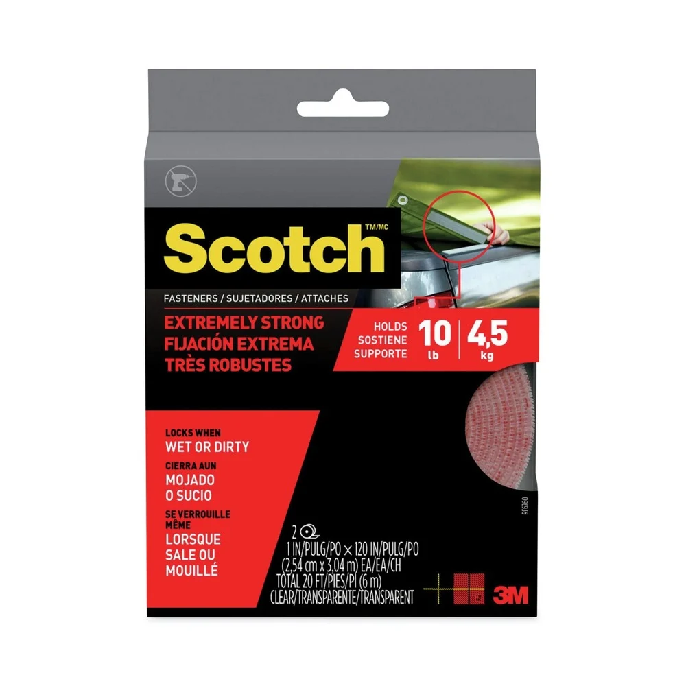 Scotch 1 in. x 10 ft. Extreme Fasteners - Clear (2/Pack)