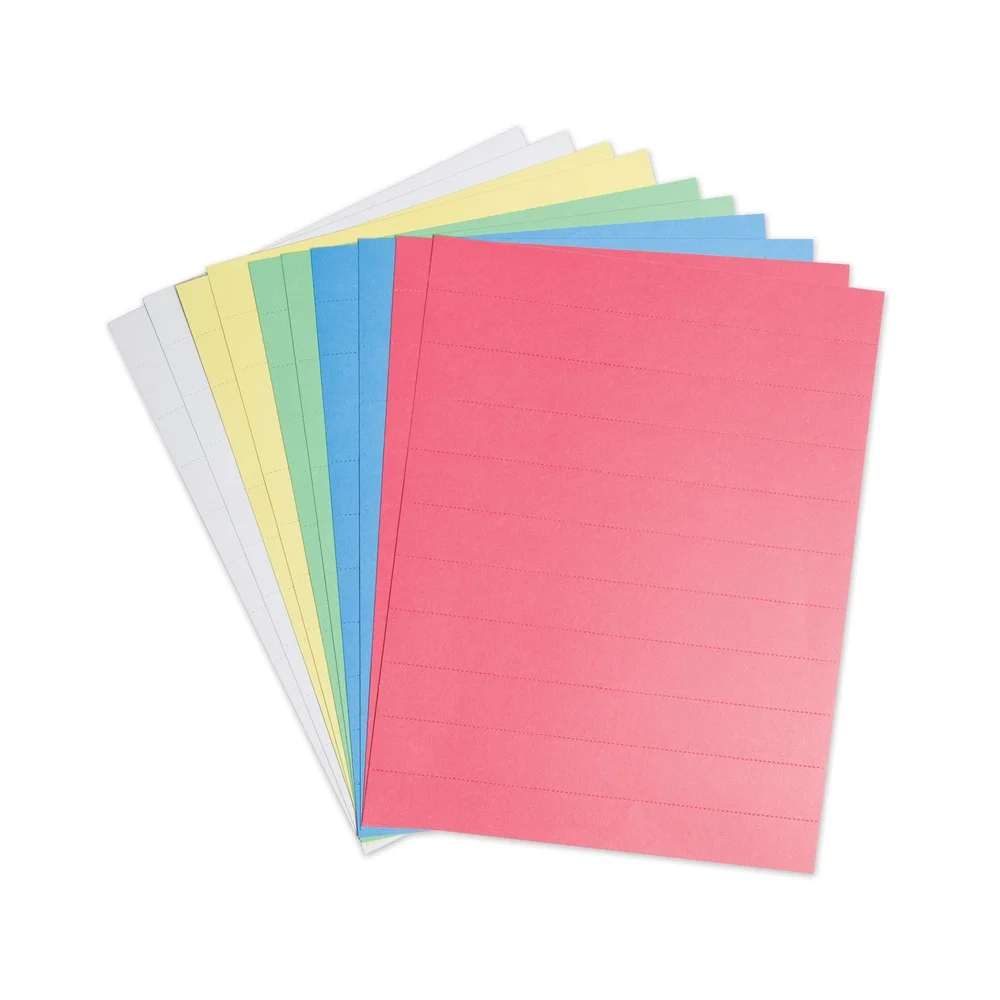 U Brands 8.5 in. x 11 in. Data Card Replacement Sheet Perforated at 1 in. - Assorted (10/Pack)