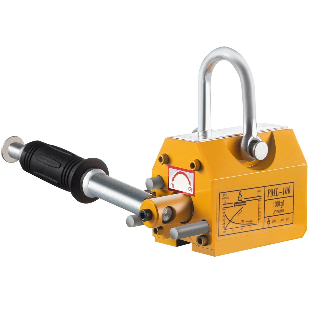 100 KG Steel Magnetic Lifter Heavy Duty Crane Hoist Lifting Magnet 220lb