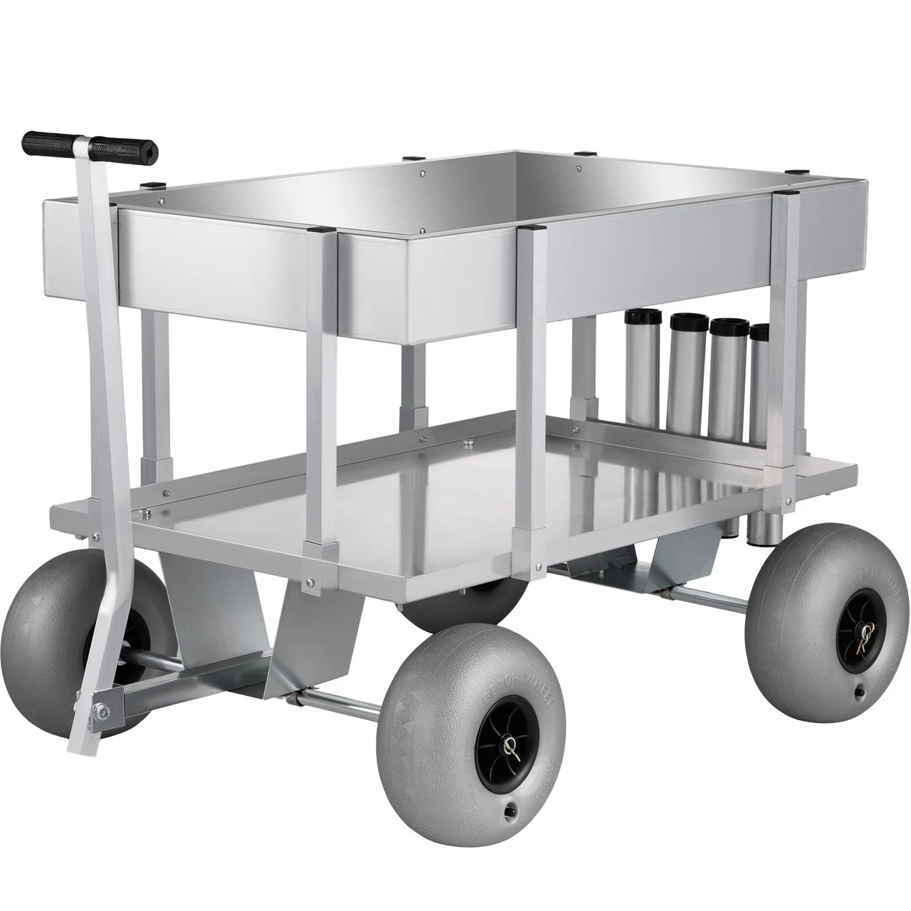 Beach Fishing Cart Fish & Marine Carts w/Balloon Tires for Sand 500lbs